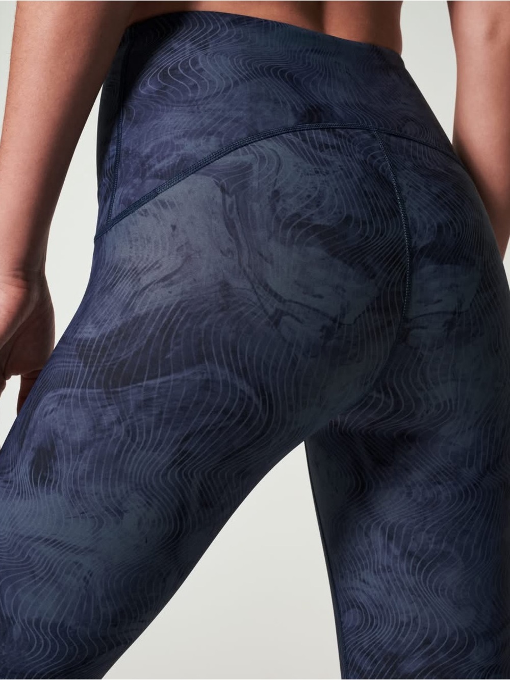 SPANX Booty Boost 7/8 Leggings Ebb & Flow Midnight Navy Size Medium NWT New - Picture 3 of 16